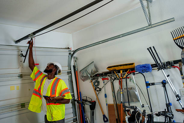 Professional Garage Door Panel Replacement technician working in North Randall, OH